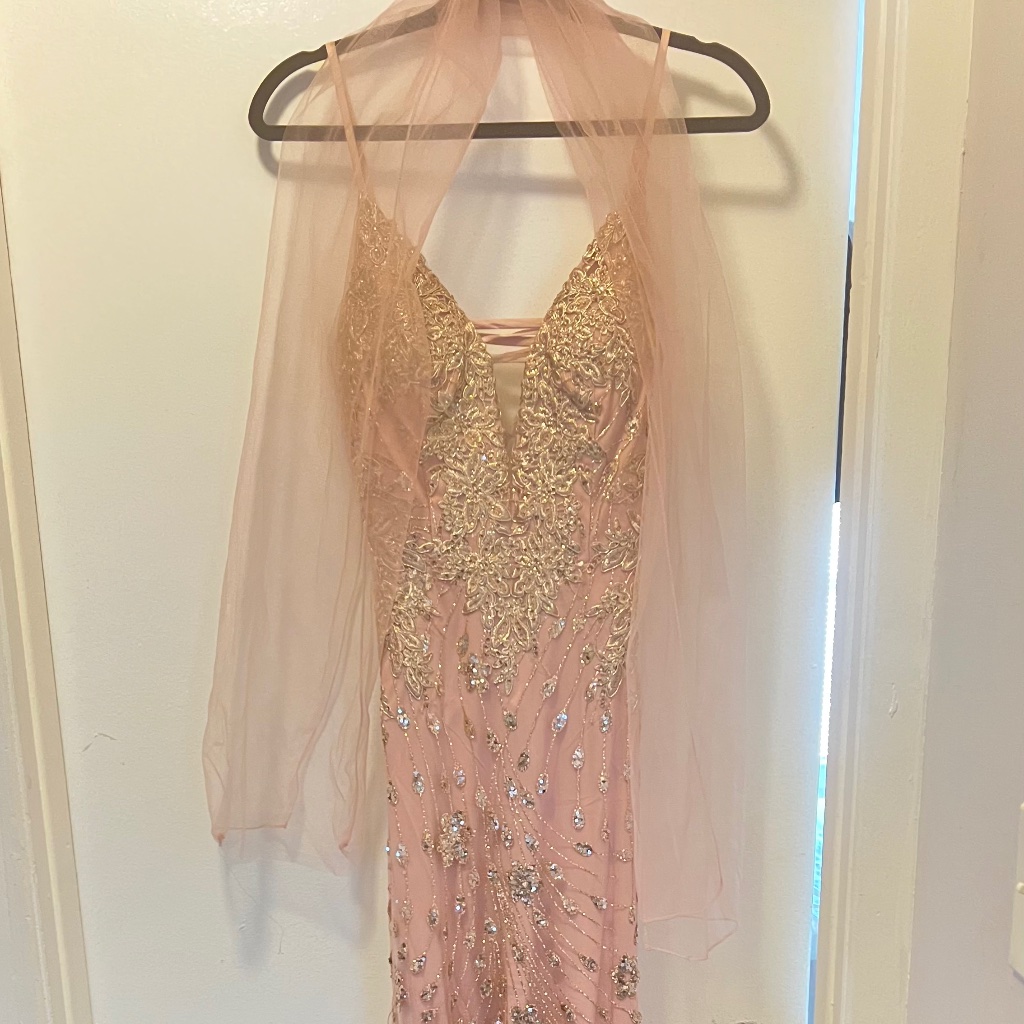 Rose Gold Backless Dress